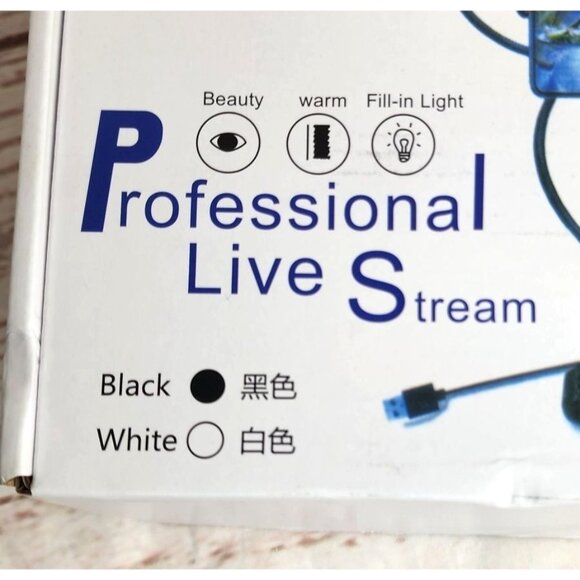 Professional Live Stream White Selfie Ring Light with Gooseneck Stand - Picture 4 of 6